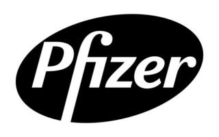 Pfizer vecteur logo - noir Couleur silhouette - américain pharmaceutique société cette recherche et développement vaccins et médical des produits. pharmacie laboratoire.