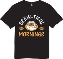 élever votre les matins avec notre café typographie T-shirt. ouvré pour café les amoureux, cette doux, élégant tee se vante une frappant conception cette capture le essence de votre du quotidien brasser. vecteur