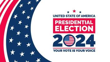 présidentiel élection 2024 Contexte conception modèle avec Etats-Unis drapeau. voter dans Etats-Unis drapeau bannière conception. élection vote affiche. Président vote 2024. politique élection 2024 campagne Contexte. vecteur