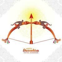 content dussehra aquarelle arc et La Flèche fête carte conception vecteur