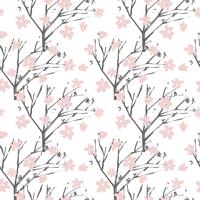 Motif floral dans style dessiné à la main avec des fleurs et branc vecteur