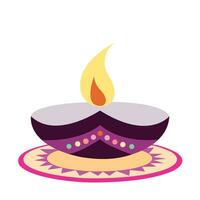 vecteur illustration de diwali fête avec décoratif coloré conception ensemble.