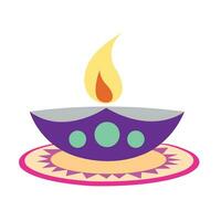 vecteur illustration de diwali fête avec décoratif coloré conception ensemble.