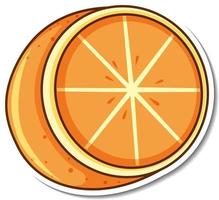 conception d'autocollant avec des fruits orange isolés vecteur