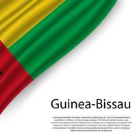 agitant drapeau de guinée-bissau vecteur