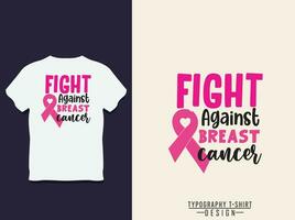international journée contre Sein cancer typographie t chemise conception vecteur