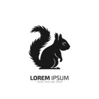 minimal et abstrait logo de écureuil icône écureuil vecteur silhouette isolé conception art