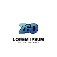 zd initiale logo conception vecteur