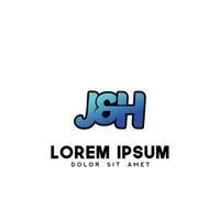 jh initiale logo conception vecteur