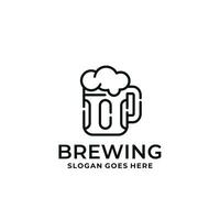 Bière logo conception vecteur illustration