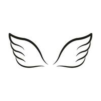 ailes ligne modèle icône. ailes pour mouche oiseau, ange et religieux symbole. ailes badges décoratif formes. vecteur contour illustration