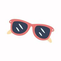 rose lunettes de soleil griffonnage clipart pour été plage vacances œil porter mode accessoires isolé sur blanc Contexte. vecteur