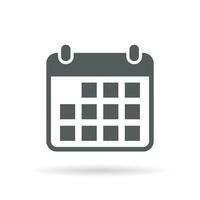 calendrier, Date icône vecteur isolé sur blanc Contexte. programme signe symbole