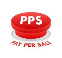 pp Payer par vente, affaires concept. vecteur Stock illustration