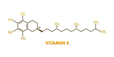 molécule tocophérol. vitamine e. icône pour médical conception vecteur