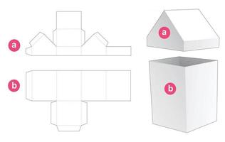 modèle de découpe de boîte d'emballage vecteur