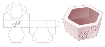 modèle de découpe de boîte d'emballage vecteur