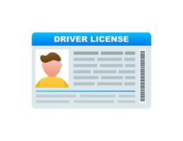 homme chauffeur Licence Plastique carte modèle. id carte. vecteur Stock illustration