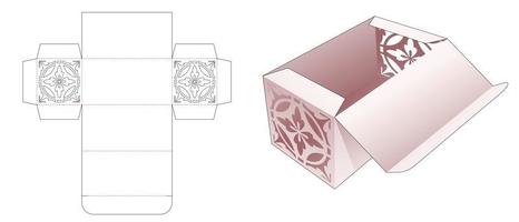 modèle de découpe de boîte d'emballage vecteur