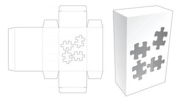 modèle de découpe de boîte d'emballage vecteur