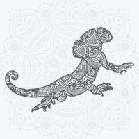 mandala de reptiles. éléments décoratifs vintage. illustration vectorielle. vecteur