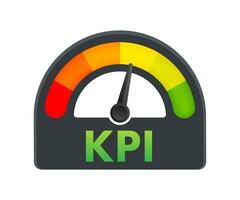 kpi clé performance indicateur. la mesure, optimisation, stratégie vecteur Stock illustration