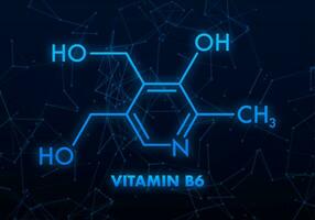 vitamine b6 formule pour médical conception. vitamine b6 formule vecteur