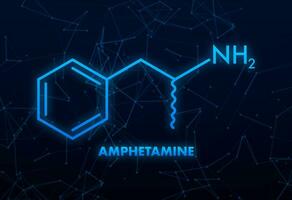 amphétamine formule. icône avec amphétamine formule. vecteur illustration.