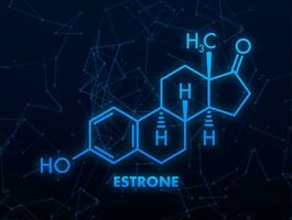 estrone formule. oestrogènes vecteur chimique formules. vecteur illustration.