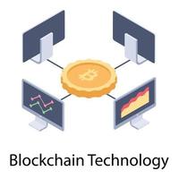 concepts de la technologie blockchain vecteur