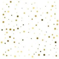 étoiles d'or tombant fond de confettis vecteur