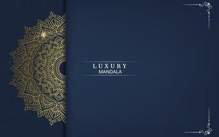 fond de mandala de luxe avec arabesque dorée vecteur