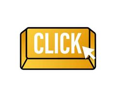 Cliquez sur avec le curseur bouton. l'Internet icône. aiguille Cliquez sur icône. vecteur Stock illustration
