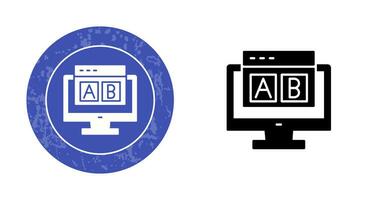 icône de vecteur de test ab