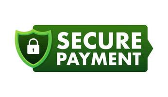 sécurise paiement. crédit carte icône avec bouclier. sécurise transaction. vecteur Stock illustration