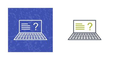 icône de vecteur d'examen en ligne unique