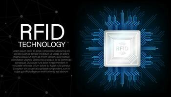 rfid radio la fréquence identification. La technologie concept. numérique technologie. vecteur Stock illustration