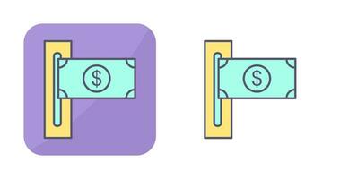 icône de vecteur de fente de billets