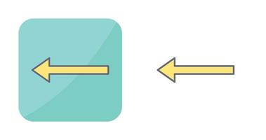 icône de vecteur de flèche gauche unique