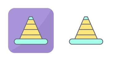 icône de vecteur de cône de signalisation
