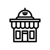 restaurant bâtiment icône ou logo isolé signe symbole vecteur illustration - collection de haute qualité noir style vecteur sur blanc Contexte