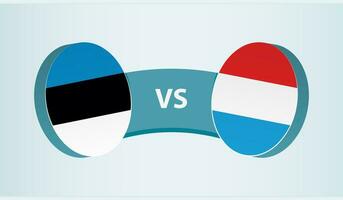 Estonie contre Luxembourg, équipe des sports compétition concept. vecteur