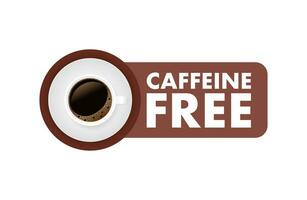 caféine gratuit icône. café haricots. vecteur Stock illustration
