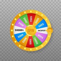roulette 3d fortune. roue fortune pour Jeu et gagner cagnotte. en ligne casino concept. l'Internet casino commercialisation. vecteur illustration.