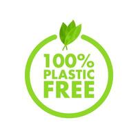 Plastique gratuit vert icône badge. bpa Plastique gratuit chimique marquer. vecteur illustration