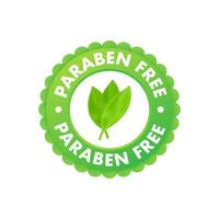 paraben gratuit étiqueter, badge. santé se soucier vecteur illustration