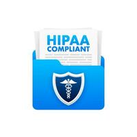 hipaa conforme. coche icône. vecteur conception logo symbole