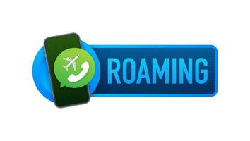 téléphone international roaming appel. voip téléphonie. vecteur Stock illustration
