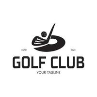 le golf Balle logo, le golf conception bâton logo, logo pour professionnel le golf équipe, le golf club, tournoi, le golf boutique entreprise, le golf cours, un événement vecteur