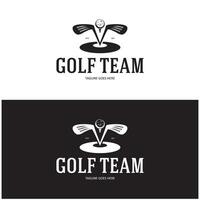 le golf Balle logo, le golf conception bâton logo, logo pour professionnel le golf équipe, le golf club, tournoi, le golf boutique entreprise, le golf cours, un événement vecteur